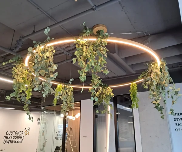 Amenajare in spatii moderne de birouri si HoReCa - eleganta verde la birou - amenajare cu plante artificiale