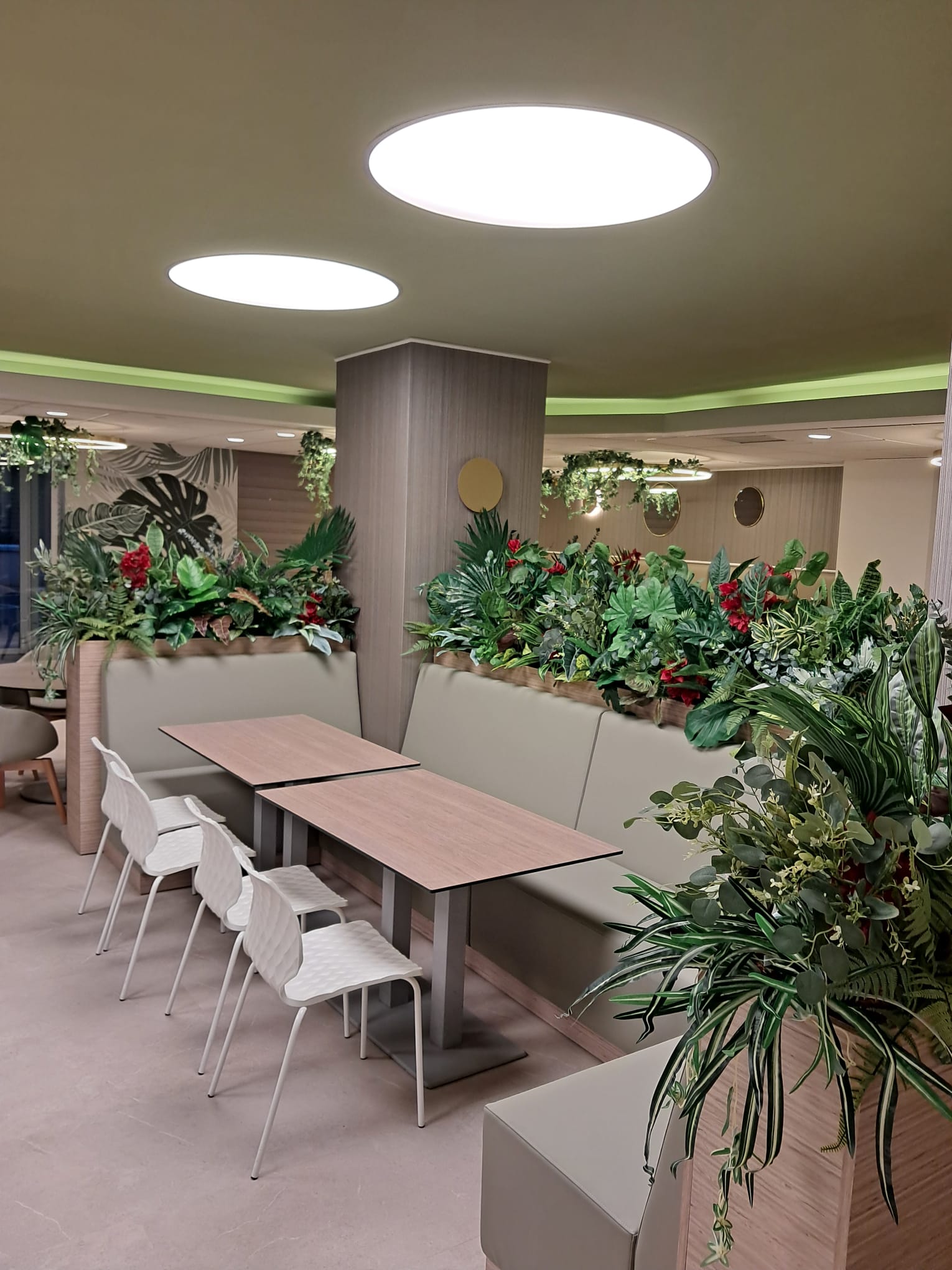 Compoziție vegetală cu plante naturale pentru spațiu corporate